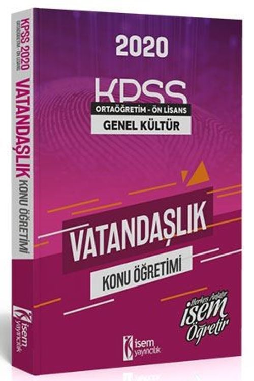 2020 KPSSGenel Kültür Ortaöğretim Ön Lisans Vatandaşlık Konu Öğretimi 
