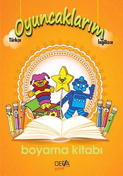 Oyuncaklarım Boyama Kitabı (Türkçe-İngilizce)