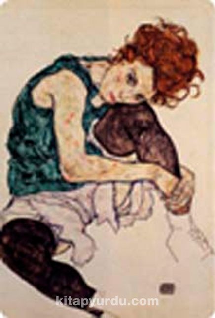 Dizlerini Kırmış Kadının Portresi / Egon Schiele Not Defteri
