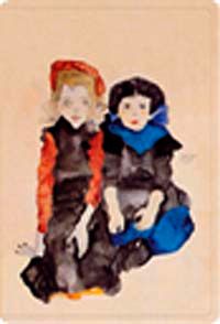 İki Küçük Kız / Egon Schiele Not Defteri