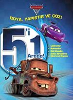 Disney Arabalar 5'i 1 Arada Boya, Yapıştır ve Çöz!