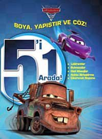 Disney Arabalar 5'i 1 Arada Boya, Yapıştır ve Çöz!