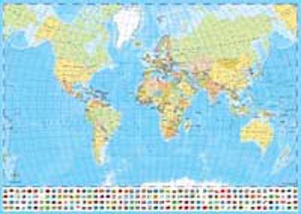 Dünya Haritası 1000 Parça (48x68-Kod:3040)