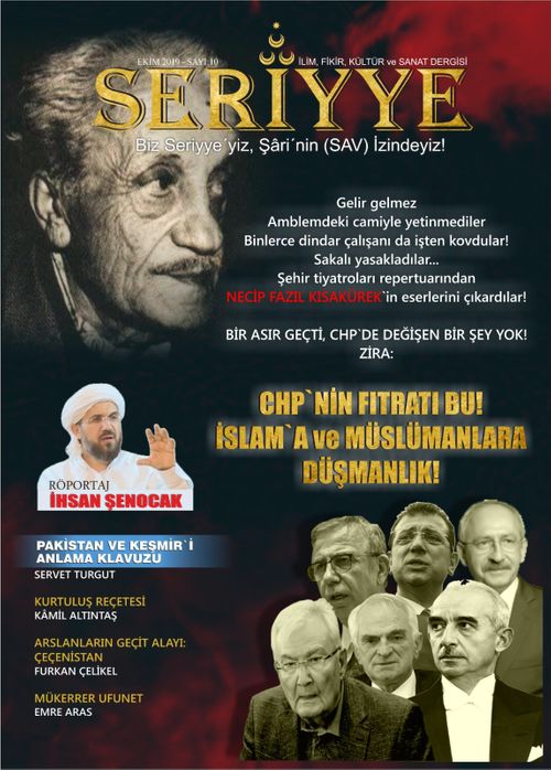 Seriyye İlim, Fikir, Kültür ve Sanat Dergisi Sayı:10 Ekim 2019