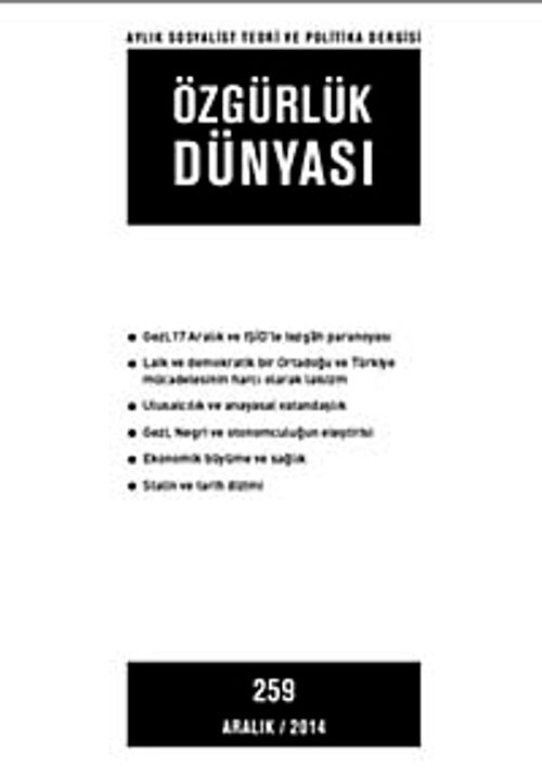 Özgürlük Dünyası / Aylık Sosyalist Teori ve Politika Dergisi / Aralık 2014 Sayı:259