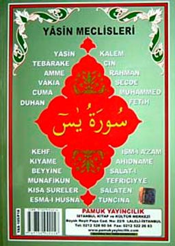 Yasin Meclisleri (Yas-105/P18) & Arapça Bilgisyar Hatlı 4 Renk