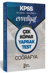 2020 Evveliyat KPSS Genel Kültür Ortaöğretim Ön Lisans Coğrafya Çek Kopar Yaprak Test 