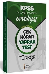 2020 Evveliyat KPSS Genel Yetenek Ortaöğretim Ön Lisans Türkçe Çek Kopar Yaprak Test 