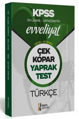 2020 Evveliyat KPSS Genel Yetenek Ortaöğretim Ön Lisans Türkçe Çek Kopar Yaprak Test 