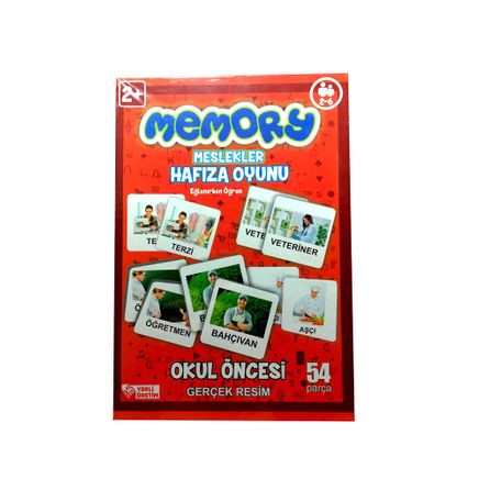 Memory 54 Parça Hafıza Oyunu Meslekler(Kzl 144)