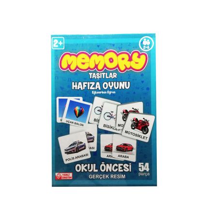 Memory Hafıza Oyunu Taşıtlar 54 Parça (Kzl 142)