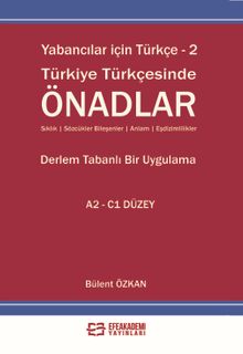 Yabancılar İçin Türkçe / 2 Türkiye Türkçesinde Önadlar