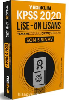 2020 KPSS Lise Önlisans Tamamı Çözümlü Son 5 Yıl Çıkmış Sorular (5 Lise Çıkmış + 5 Önlisans Çıkmış ) - Kolektif