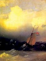 Denizde Fırtına-1847 / Ivan Konst. Aivazovsk (AIK 011-50x65) (Çerçevesiz)