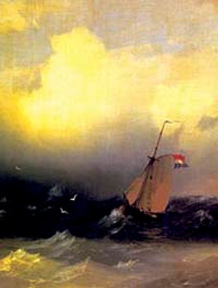 Denizde Fırtına-1847 / Ivan Konst. Aivazovsk (AIK 011-60x80) (Çerçevesiz)