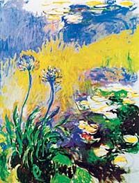 Les Agapanthes / Claude Monet (MCL 00-60x80) (Çerçevesiz)