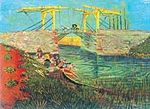 Arles'te Langlois Köprüsü / Vincent Van Gogh (VGV 027-35x50) (Çerçevesiz)