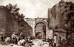 Bursa-İznik'te Lefke Kapısı / Charles Texier (GRV 090-30x50) (Çerçevesiz)