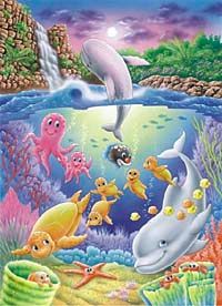 Deniz Hayvanları 48 Parça (33x48-Kod:6303)
