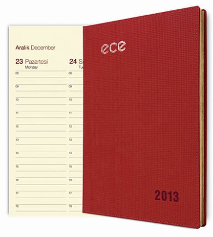 2013 Ece Ajanda - Çeşme (Ürün Kodu: 12) Kırmızı