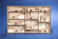 Montessori Ahşap Zeka Oyunları / w-Animal Kingdom