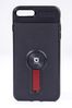 Telefon Kılıfı - Apple iPhone 7 Plus-8 Plus  - Mat Siyah - Bordo Ayaklı (TMS-011)