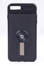 Telefon Kılıfı - Apple iPhone 7 Plus-8 Plus  - Mat Siyah - Dore Ayaklı (TMS-012)