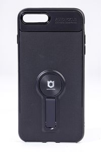 Telefon Kılıfı - Apple iPhone 7 Plus-8 Plus  - Mat Siyah - Siyah Ayaklı (TMS-015)