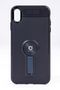 Telefon Kılıfı - Apple iPhone XS Max  - Mat Siyah - Petrol Mavisi Ayaklı (TMS-024)