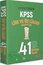 2020 KPSS Lise ve Önlisans 41 Deneme Sınavı